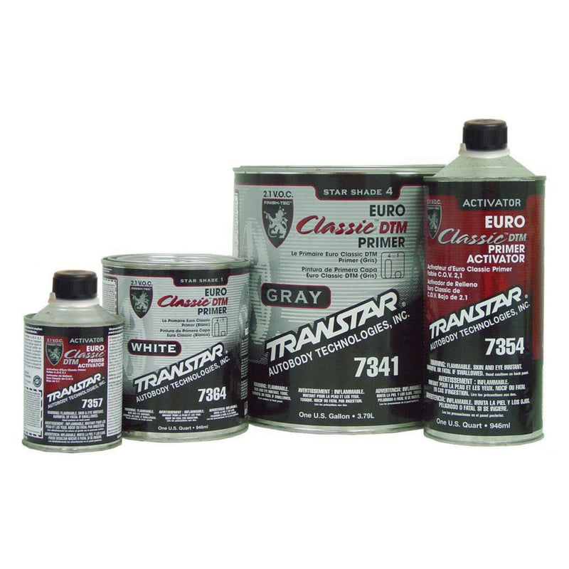 Euro Classic 7361 DTM Primer, 1 gal Can, White, 4:1 or 4:1:1 Mixing