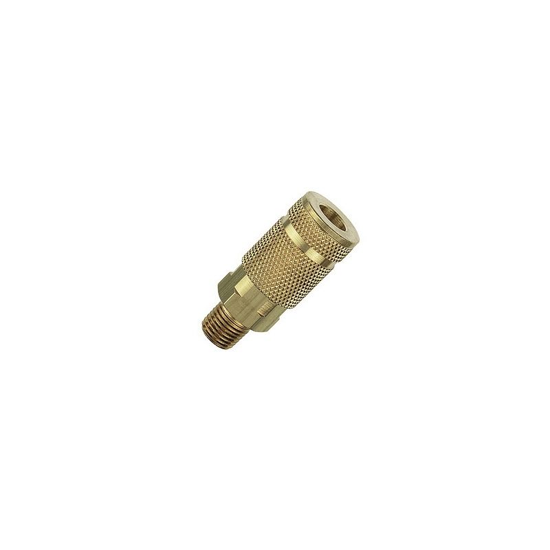 Tru‑Flate 13-325 Carded Coupler 1/4 in MNPT Brass, Brass Construction