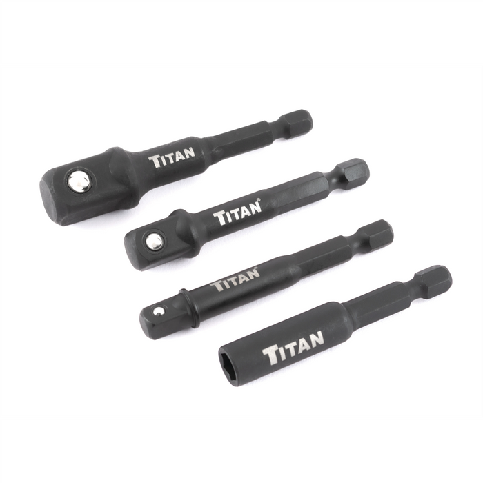 Titan Hand Tools 4 pc. Impact Socket Adapter & Magnetic Bit Holder