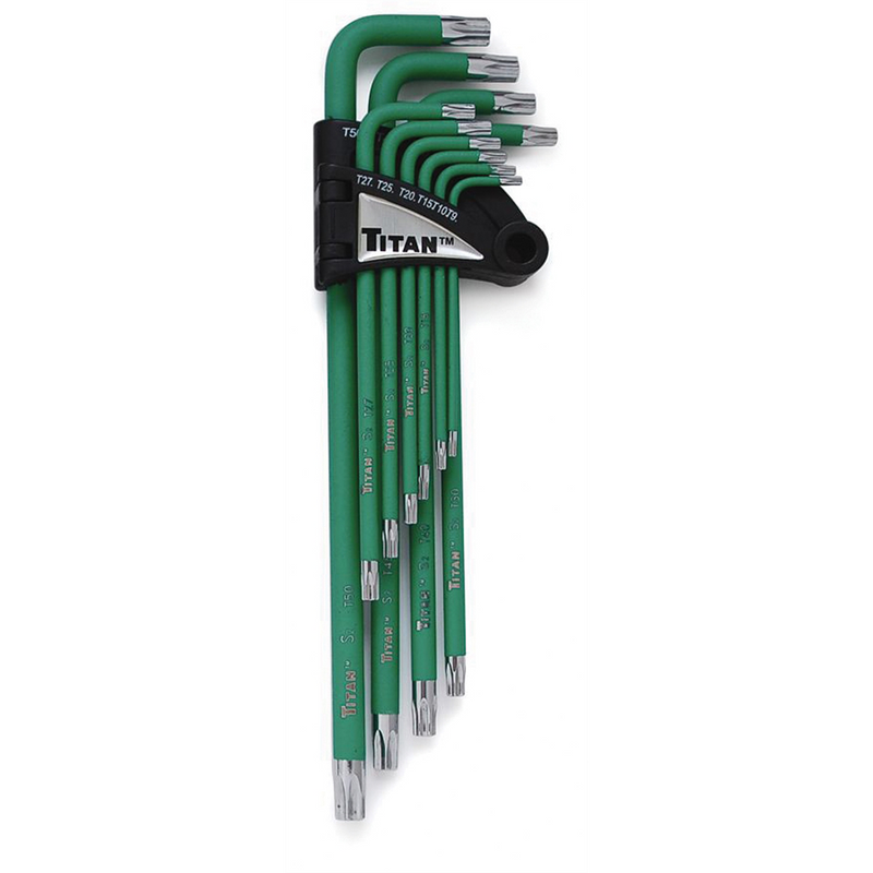 13Pc Tamper Resistant Star Extra Long Hex Keys 12715 Satin-Plated S2 Steel Ball End