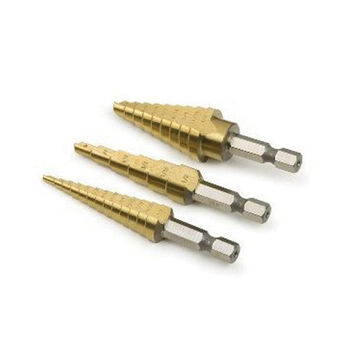 16503 3-Piece Step Drill Set, High Speed Steel