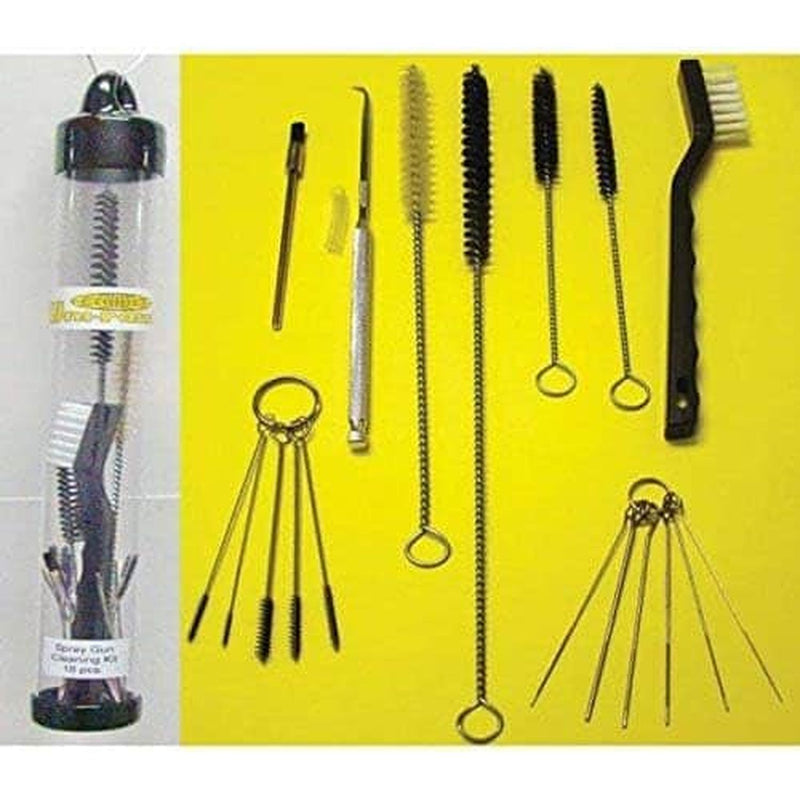 18-Piece Spray Gun Cleaning Kit KIT-GCTOOLS with Assorted Tube Brushes and Needles