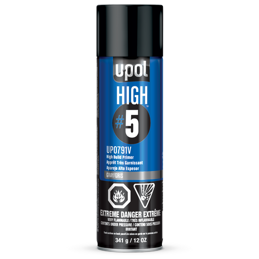 U-POL UP0791V HIGH #5 High-Build Primer, 450 mL, Gray, 21.5 sq-ft Coverage, 60 min Dry Curing — view 2