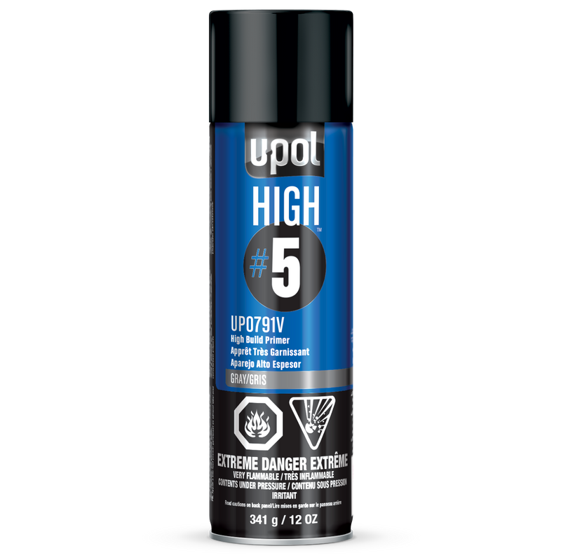 0791V HIGH #5 Gray High-Build Primer 450 mL, 21.5 sq-ft Coverage, 60 min Dry Cure