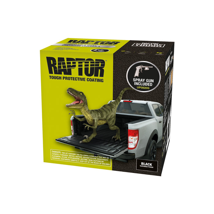 U-POL RAPTOR UP0820V Low VOC Raptor Kit, Black, 3:1 Mixing, 125 sq-ft Coverage