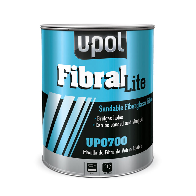 Fibral Lite Fiberglass Filler 0700 3 L Yellow Tin (Fibrous Paste)