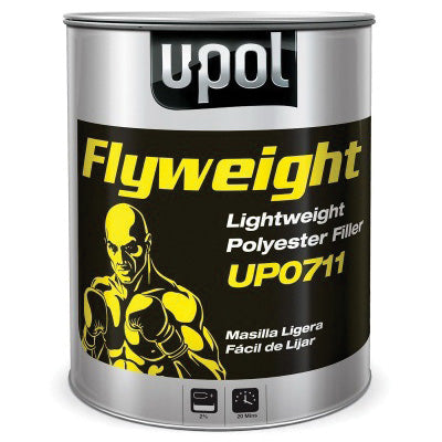 U-POL FLYWEIGHT UP0711 Polyester Filler, 3 L Tin, White, Paste