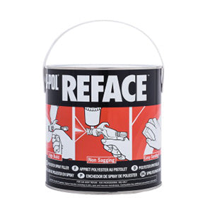 U-POL REFACE UP0719 2K Polyester Spray Putty, 1 L Tin, White