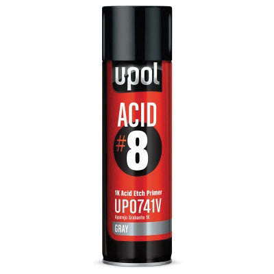 U-POL UP0741V ACID#8 Acid Etch Primer, 450 mL, Light Gray, 48.4 sq-ft Coverage