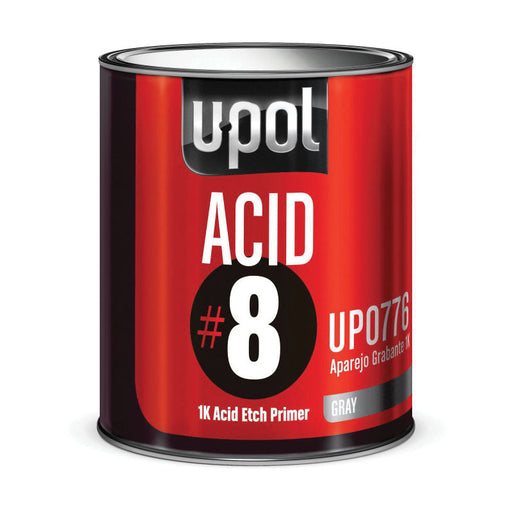U-POL UP0776 Fast Drying 1K Acid Etch Primer, 1 L Tin, Gray, 10 to 20 min Curing, Fast Drying