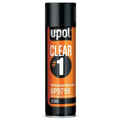 U-POL UP0796 CLEAR#1 UV Resistant Clear Coat, 450 mL, High Gloss