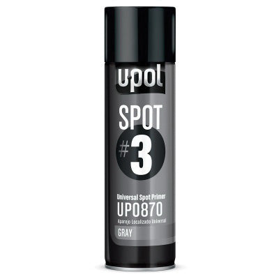U-POL SPOT#3 UP0870 Universal Spot Primer, 450 mL Aerosol Can, Gray, 48.4 sq-ft Coverage