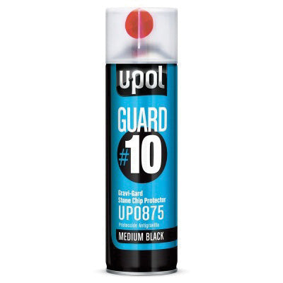 U-POL Guard #10 UP0875 Gravi-Gard Stone Chip Protector, 450 mL Aerosol Can, Black, Textured, 43 sq-f