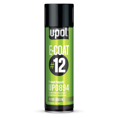 U-POL E-COAT#12 UP0890 Repair Aerosol, 450 mL Aerosol Can, Black, 59 sq-ft Coverage