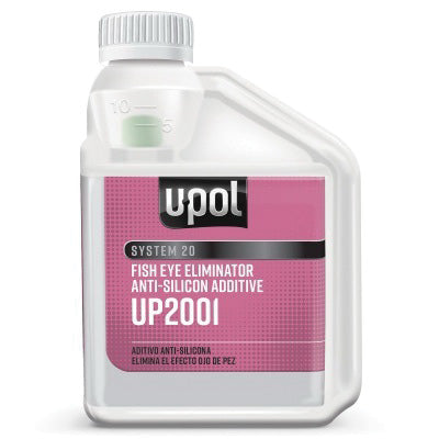 U-POL SYSTEM 20 UP2001 Fisheye Eliminator Anti-Silicone Additive, 250 mL Bottle, Clear, Liquid