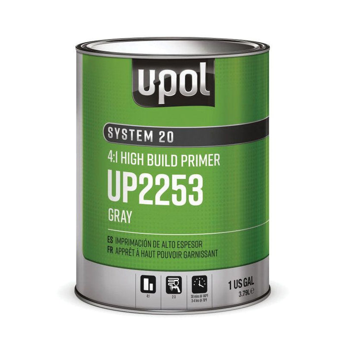 U-POL SYSTEM 20 UP2251 National Rule High Build Primer, 1 L Tin, Gray, 4:1 Mixing — view 2