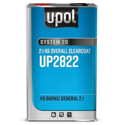 U-POL SYSTEM 20 UP2822 National Rule HS Overall Clearcoat, 5 L Tin, Gloss, 2:1 Mixing