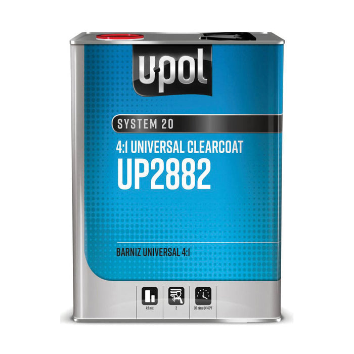U-POL SYSTEM 20 UP2882 Universal Clear Coat, 1 gal, 4:1 Mixing