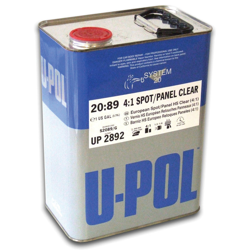 UP2892 Spot/Panel Urethane Clearcoat 1 gal Tin High Gloss 4:1 Mix