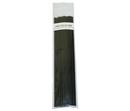 Polyvance R02-02-03-BK Welding Rod, 3/16 in Dia x 12 in L, Round, Polypropylene, Black