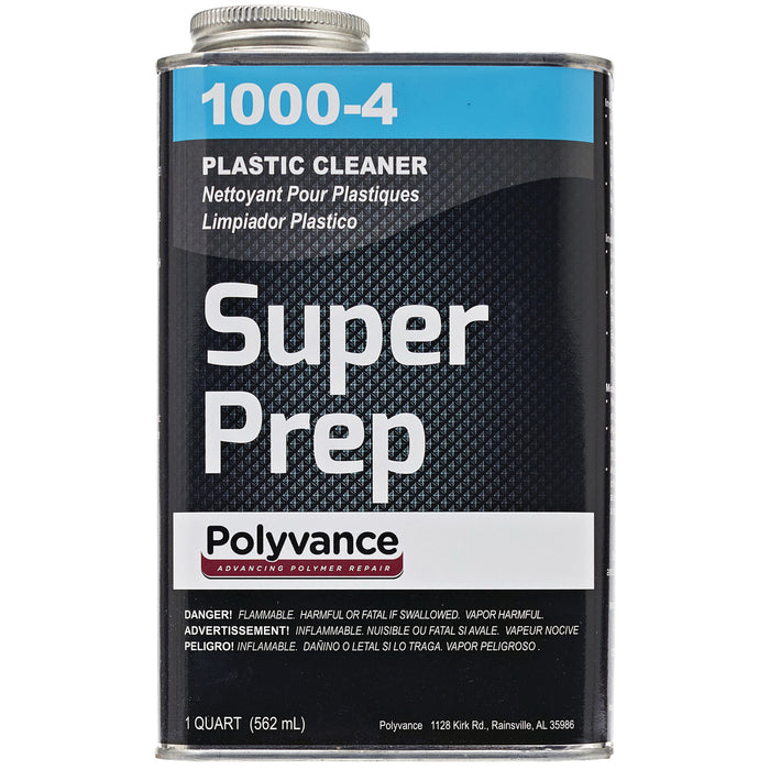 Polyvance Super Prep 1000-4 Plastic Cleaner, 1 qt Can, Clear
