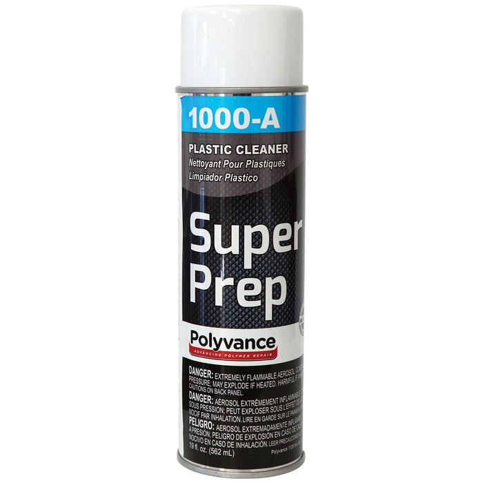 Polyvance Super Prep 1000A Plastic Cleaner, 19 fl-oz Aerosol, Clear, Aerosol