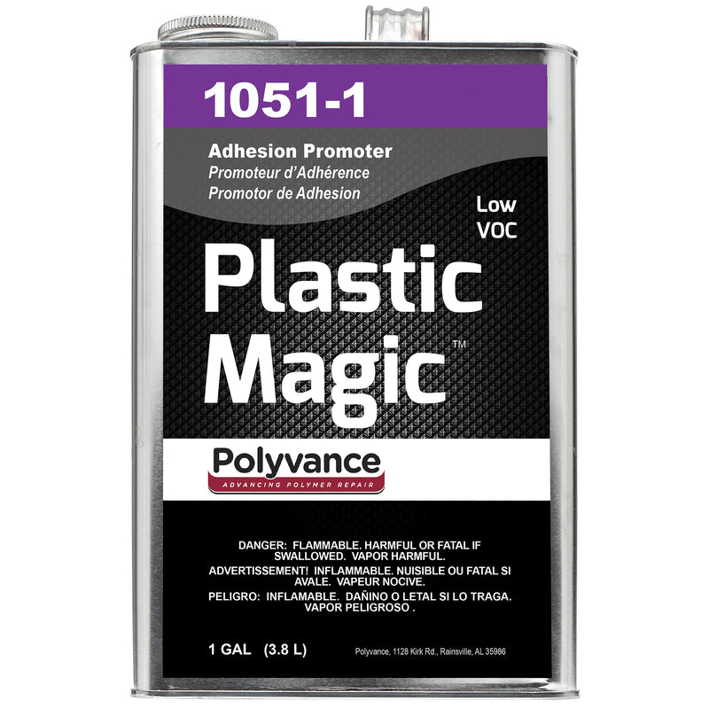 Polyvance Plastic Magic 1051-1 Low VOC Adhesion Promoter, 1 gal, Clear, Liquid, 439 g/L