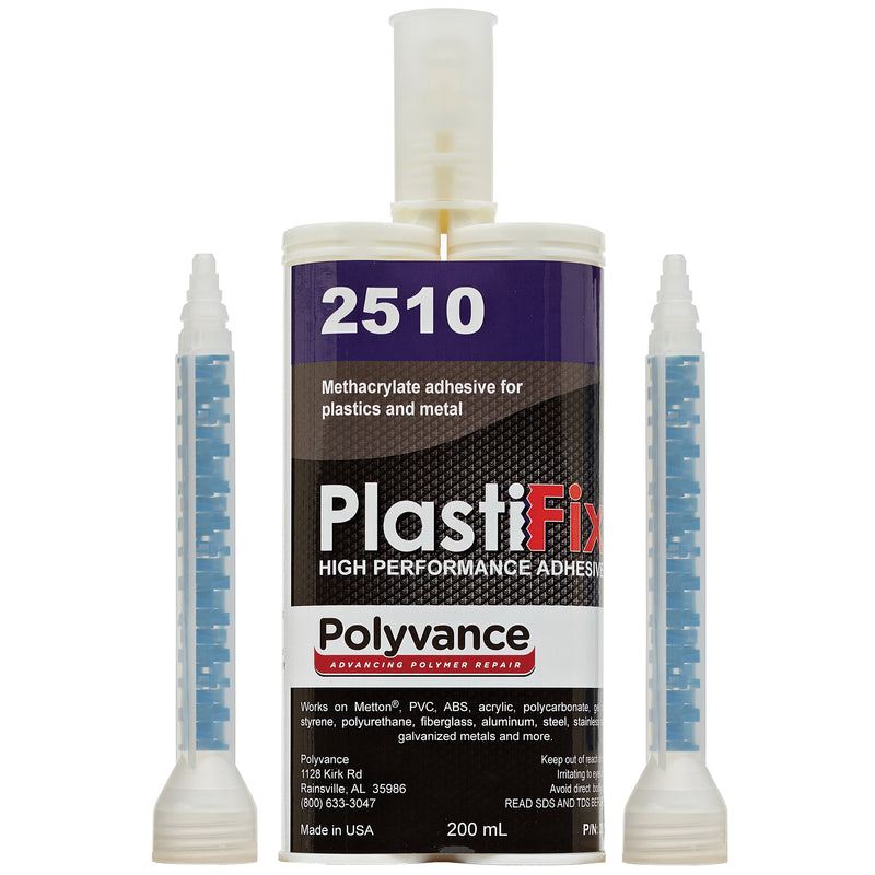 Polyvance PlastiFix 2510 High Performance Adhesive, 200 mL Cartridge, Off-White, Viscous Liquid