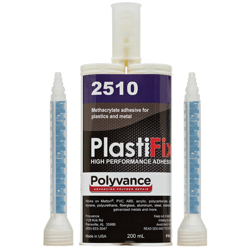Polyvance PlastiFix 2510 High Performance Adhesive, 200 mL Cartridge, Off-White, Viscous Liquid