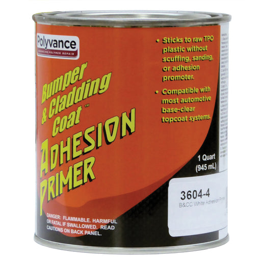 Polyvance Bumper & Cladding Coat 3604-4 Adhesion Primer, 1 qt Can, Medium Viscosity Pourable Liquid,