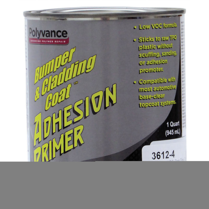 Polyvance Bumper & Cladding Coat 3612-4 Low VOC Adhesion Primer, 1 qt Can, Pourable Liquid, Dark Gra