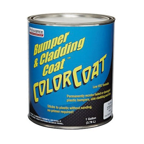 Polyvance Bumper & Cladding Coat 3701-1 3700 Series Color Coat, 1 gal, Pourable Liquid, Black