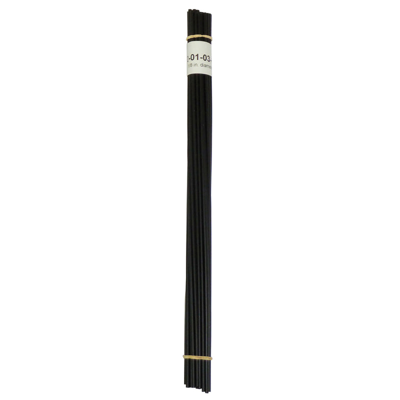 Polyvance R02-01-03-BK Welding Rod, 1/8 in Dia x 12 in L, Round, Polypropylene, Black
