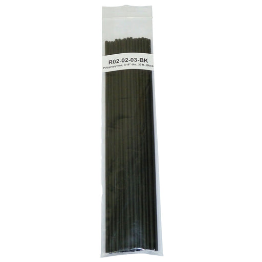 Polyvance R02-02-03-BK Welding Rod, 3/16 in Dia x 12 in L, Round, Polypropylene, Black — view 2