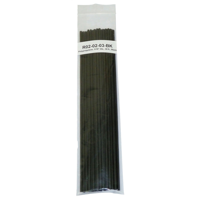 Polyvance R02-02-03-BK Welding Rod, 3/16 in Dia x 12 in L, Round, Polypropylene, Black — view 2