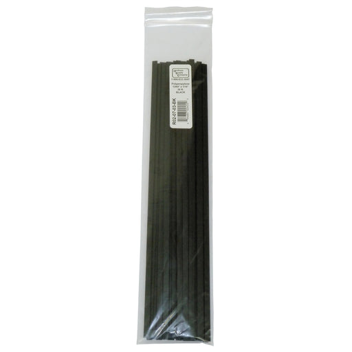 Polyvance R02-07-03-BK Welding Rod, 12 in L x 13/16 in W x 1/16 in THK, Flat, Polypropylene, Black