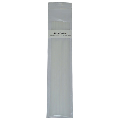 Polyvance R02-07-03-NT Welding Rod, 12 in L x 13/16 in W x 1/16 in THK, Flat, Polypropylene, Natural
