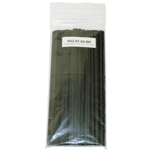 Polyvance R02-07-04-BK Welding Rod, 12 in L x 13/16 in W x 1/16 in THK, Flat, Polypropylene, Black