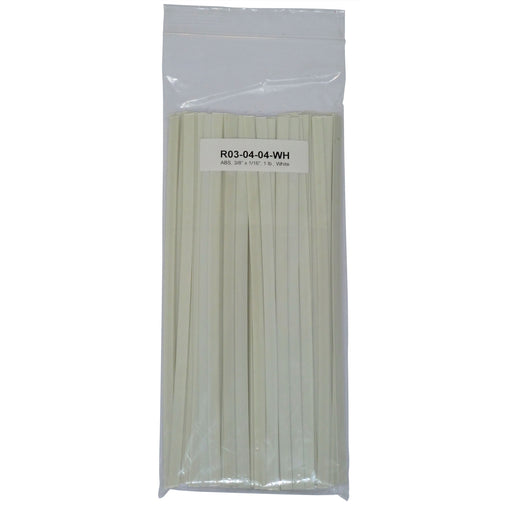 Polyvance R03-04-04-WH Welding Rod, 12 in L x 3/8 in W x 1/16 in THK, Flat, ABS, White