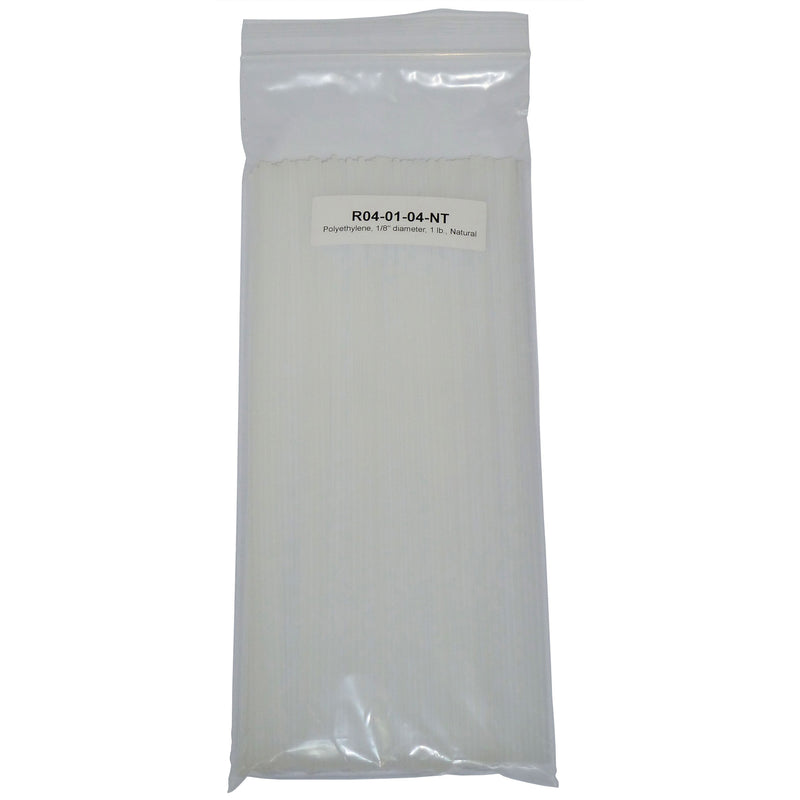 Polyvance R04-01-04-NT Welding Rod, 1/8 in Dia x 12 in L, Round, LDPE, Natural
