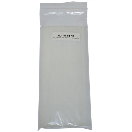 Polyvance R04-01-04-NT Welding Rod, 1/8 in Dia x 12 in L, Round, LDPE, Natural