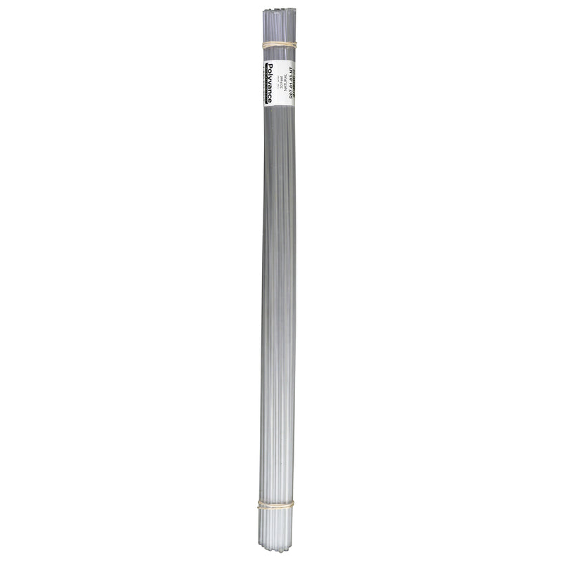 Polyvance R07-01-03-NT Welding Rod, 1/8 in Dia x 12 in L, Round, Polycarbonate, Natural