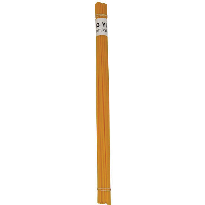 Polyvance R12-01-03-YL Welding Rod, 1/8 in Dia x 12 in L, Round, HDPE, Yellow