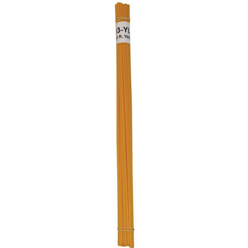 R12-01-03-YL Welding Rod, 1/8 in Dia x 12 in L, Round, HDPE, Yellow