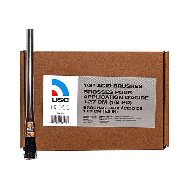 US Chemical & Plastics 83144 Acid Brush, 6 in L, #2 Brush