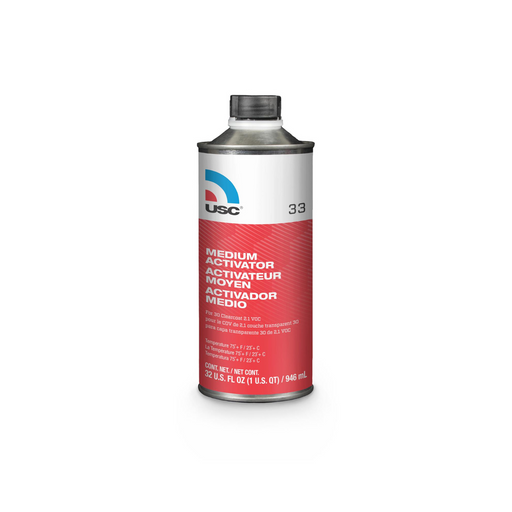 US Chemical & Plastics 33-4 Medium Activator, 1 qt, Liquid, Use With: 30 2.1 VOC Clearcoat