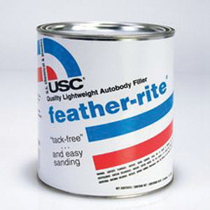 US Chemical & Plastics FEATHER-RITE 21335 Lightweight Autobody Filler, 1 qt, Off-White, Liquid