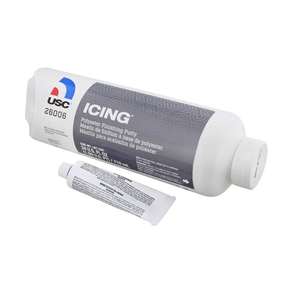 USC Icing® 26006 Pourable Brushable Polyester Finishing Putty 24 oz Tube Off-White Liquid