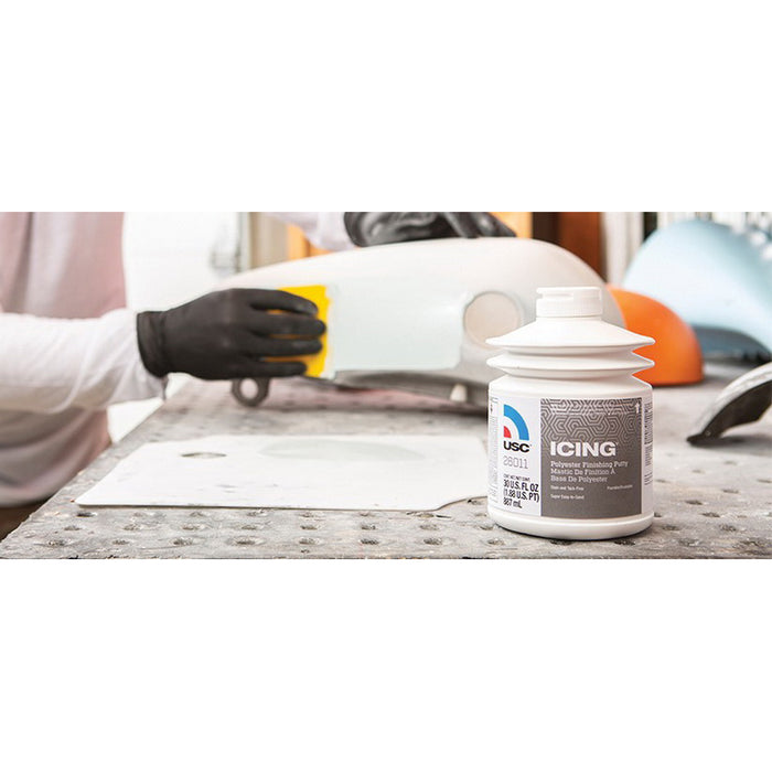 USC Icing 26011 Off-White Polyester Finishing Putty 30 Ounce Bottle
