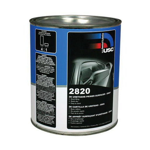 US Chemical & Plastics 2820-1 Urethane Primer Surfacer, 1 gal Can, Gray, 2 hr Curing